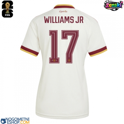 Ženski Nogometni dresi Španija Nico Williams #17 Gostujoči SP 2026 Kratek Rokav